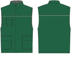 Insulated Men's Vest for Protection Against Industrial Contaminants, Model J-6