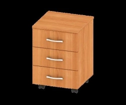 Mobile Wooden Storage Cabinet with Drawers