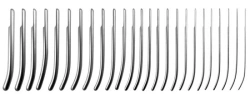 Hegar Cervical Canal Dilator Set of 26 from 1.0mm to 26.0mm (Full Size)