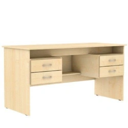 Two-Drawer Writing Desk with Suspended Cabinet, ST-Two-Drawer