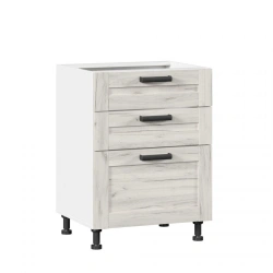 Kitchen Cabinet Facade Set with 3 Drawers 600mm - Vincenza LD.234830.000