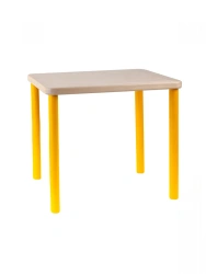 Square Children's Table 460mm, Yellow