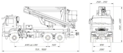 Vehicle with Lifting Platforms R180T, VA180T Velmash-C Type 57563 Modification 57560N