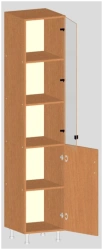 Narrow Glass-Fronted Storage Cabinet U.01.26
