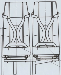 Left Two-Seater Seat A66R33-6840011