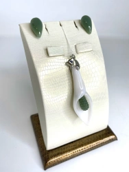 Elegant Jade Jewelry Set "Calla