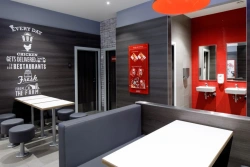 Soft Banquette Seating for Food Courts - Metal Frame