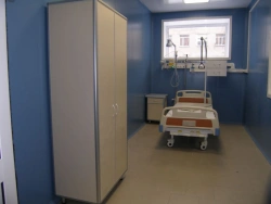 Robe Storage Cabinet with Hat Shelf and Clothing Rod