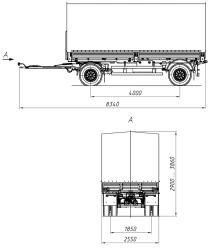 Dual-Axle Cargo Trailer 8465-03 with HJD13Y30S18-1840T16-060 Axles, 12 Ton Capacity