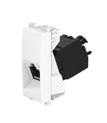 Caduceus Aling Experience Hidden Installation Keystone RJ45 8P8C Cat.5e FTP Socket, 1M, White, Art. 74222.0