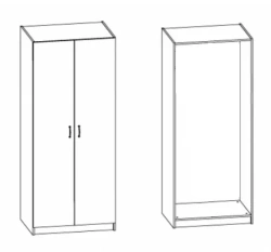 Large Volume Cabinet with Wooden Doors RL 02/17