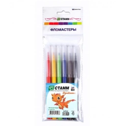 Washable Marker Set "Dragons" 6 Colors, Pack with Euro Hook