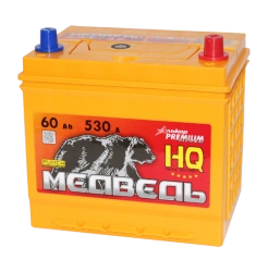 Lead-Acid Starter Battery for Internal Combustion Engines 12V 60Ah" (Model 6ST-60VLA Asia 65D23 'Медведь')