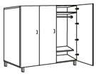 Three-Door Clothing Cabinet SHK-7