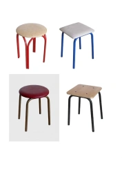 Metal Frame Stool with Seat