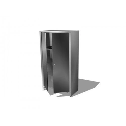 Neutral Metal Cabinet with 3 Intermediate Shelves