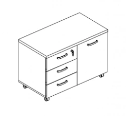 Comfortable Office Equipment Stand 80x60x75 Model K.304
