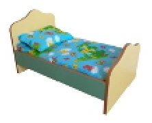 Children's Play Bed Art. S.05.09 with Mattress and Pillow