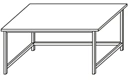 Metal Frame Utility Table SP-6 for Research and Equipment