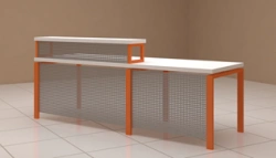 MediaArt Desk with Metal Frame 2000x700x750/1000 mm