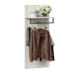 Sydney Wall-Mounted Coat Rack (White Craft Oak) Model LD.672080.000 M