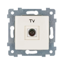 Low Voltage TV Socket Mechanism "MARIYA" RTV1-457 Ivory Color