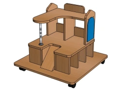 Children's Activity Shelf "Garage" / Model SJ156
