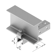 SMA 635 Threaded Beam Clamp - 30x30mm, 5.0mm Steel