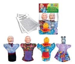 Ryaba Chicken Puppet Theater Set - 4 Characters with Script