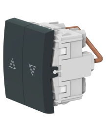 Caduceus Aling Mode Hidden Installation Push Button Switch for Roller Shutters 10A, 250V~, Anthracite, Art. 690.A