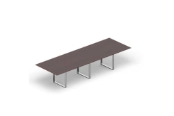 Conference Table for Meetings on Metal Frame by Edelwood