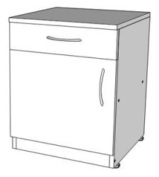 Nightstand with PVC Edging, Customizable Design