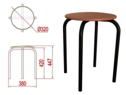 Round Bench on Metal Frame (BA 5)