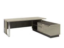 Executive Desk with Metal Support Base