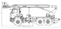 Electric Aerial Work Platform PSS-131.22E on KAMAZ-43118 Chassis
