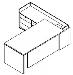 Executive Desk with MDF Decorative Infill SN12.2119L