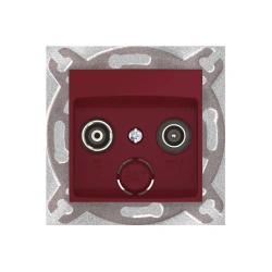 Hidden Installation TV/FM Antenna Socket, Burgundy, Art. 6012Z.3