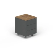 Mobile Cabinet with Drawers, Wheel Optional