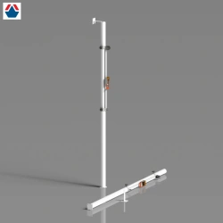 Wall-mounted Volleyball Posts with Tensioning System D76 Art. OS-07050