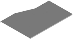 Left Reduction Cover for Cable Tray KLZ 000x00 N