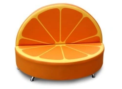 Orange Eco-Leather Sofa for Preschool Children - Model 459