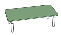 Adjustable and Non-Adjustable Two-Seater Table (Trapezoidal, Rectangular, Semi-Circular)