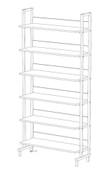 One-Sided Library Shelf - Durable MDF with PVC Edge