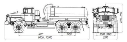 Vacuum Tank Truck for Waste Cleaning and Transporting - MV 4680K7-10 on Ural 4320 Chassis