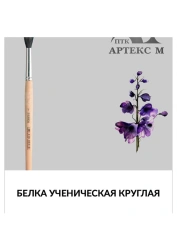 Natural Squirrel Hair Round Paint Brush for Artists