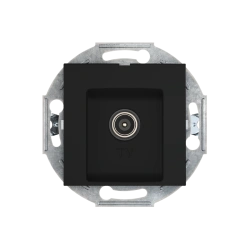 CADUCEUS ALING PRESTIGE Black Soft Touch Single Antenna Socket, Art. 6012I.E1