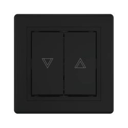 CADUCEUS ALING PRESTIGE Hidden Installation Push Button Switch for Roller Shutters 10A 250V Black Soft Touch, Art. 6075.E