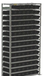 Durable Shelving Unit with 84 Shelf Containers