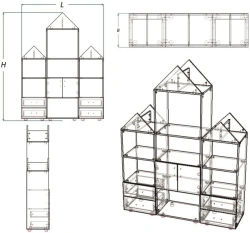 Children's Storage Wall Teremok (DST Series)
