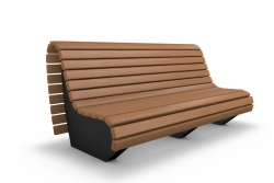 Closed Park Bench with Polymer Sand Composite